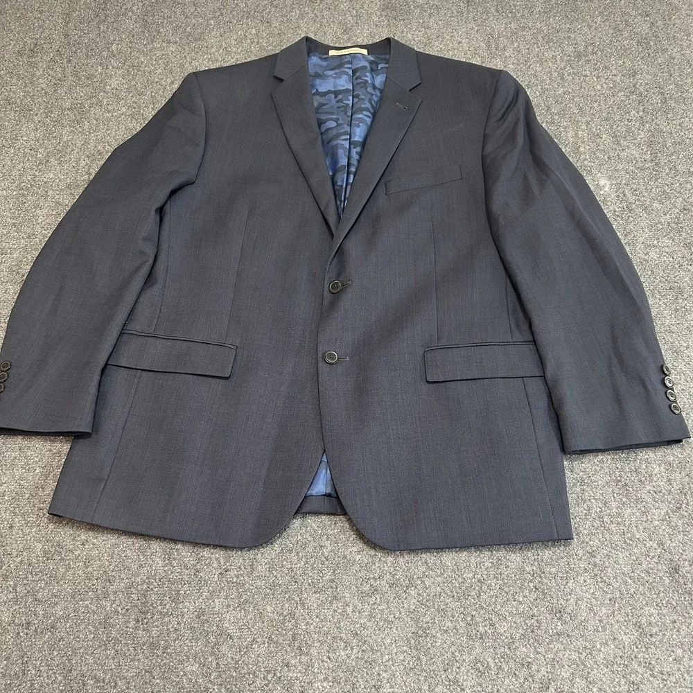 Joseph Abboud Blazer Mens‎ 46R Blue Wool Slim Fit Sport Coat